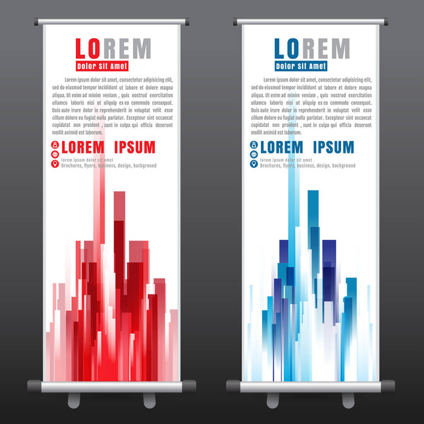 roll up business brochure flyer banner design vertical template  - Vector, Image