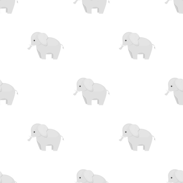 Elephant icon in cartoon style isolated on white background. Animals pattern symbol stock vector illustration. - Вектор,изображение