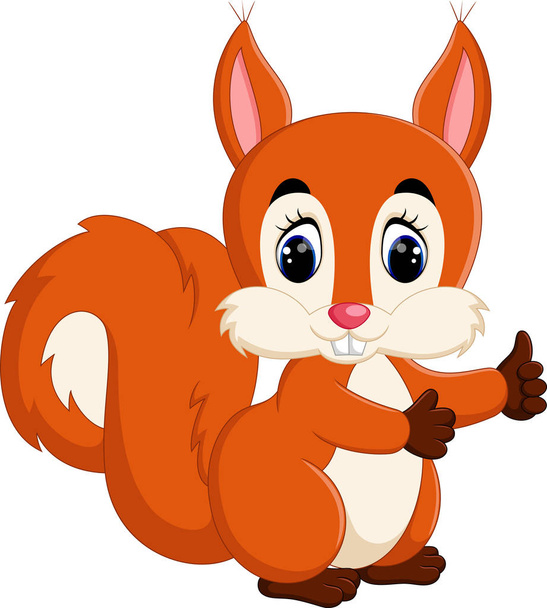 Cute squirrel cartoon - Вектор,изображение
