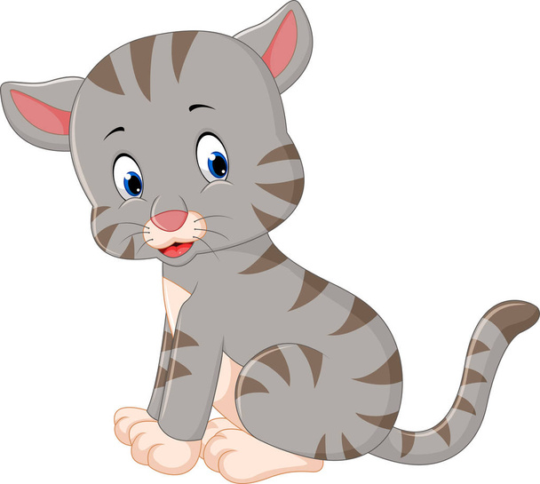Cute cat cartoon - Vector, Imagen