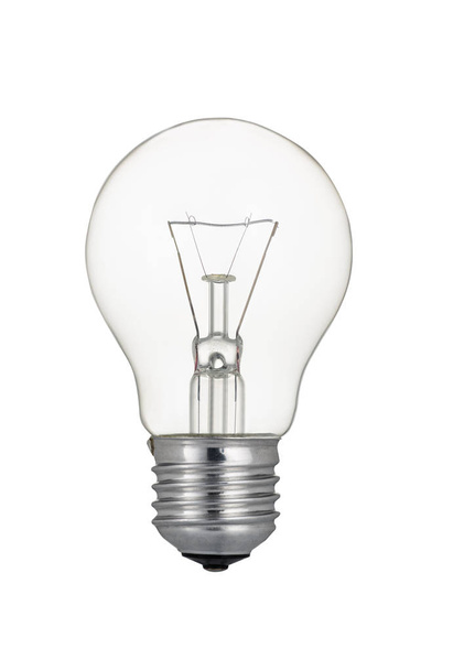 Ampoule traditionnelle en tungstène isolé sur blanc
 - Photo, image