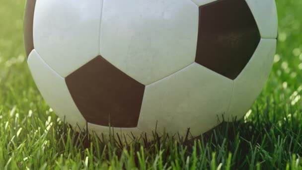 fotbalový míč movint do centra z pohledu kamery. - Záběry, video