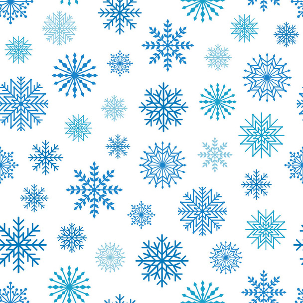 Χειμώνα απρόσκοπτη υπόβαθρο με νιφάδες χιονιού, εικονογράφηση διάνυσμα - Διάνυσμα, εικόνα