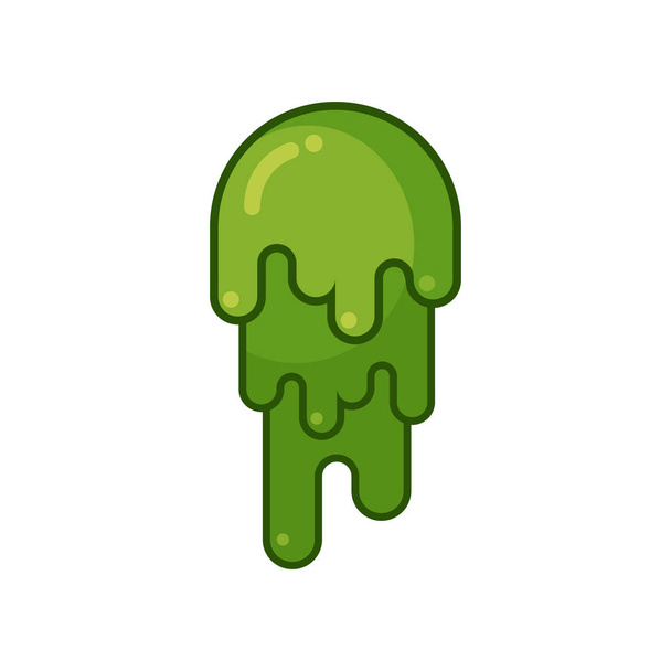 Booger isolated. Snot on white background. Snivel large green lu - Vector, Image