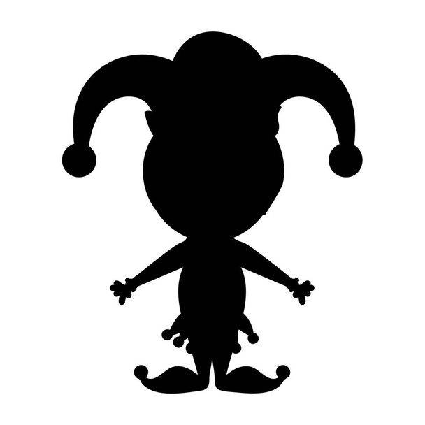 Harlequin karakter pictogramafbeelding - Vector, afbeelding