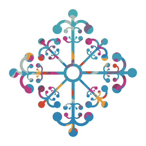 sneeuwvlok creatieve pictogramafbeelding - Vector, afbeelding