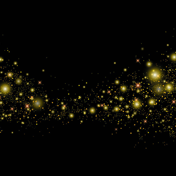 Vektori kulta glitter hiukkasia tausta vaikutus onnittelukortti
 - Vektori, kuva