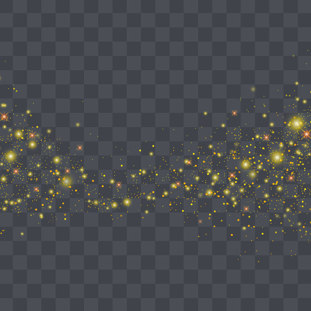 Efecto de fondo de partículas de brillo de oro vectorial para tarjeta de felicitación
 - Vector, Imagen