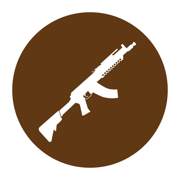 De knoop van de Vector van het bruin pictogram van de kleine wapens van terroristische pictogram - Vector, afbeelding