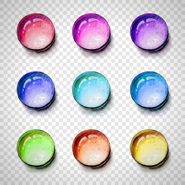 gotas de agua de colores
 - Vector, Imagen
