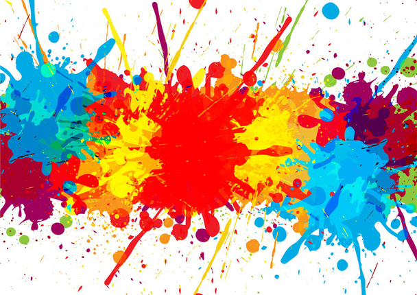 splatter colorful  with paint stains  background, vector abstrac - Vector, Image