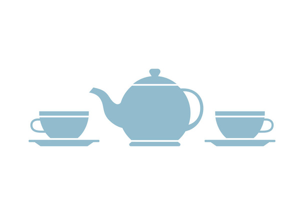 Icono de vector de té sobre fondo blanco
 - Vector, Imagen
