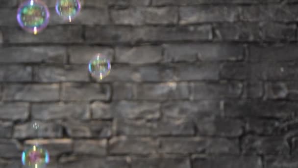 bunch of  soap bubbles flying - Footage, Video