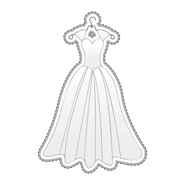 menyasszony ruha ikon kép - Vektor, kép