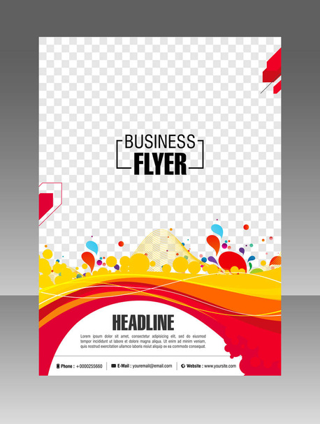 Kolorowe układ biznes broszura. Ulotka layout, szablon. Ilustracji - Wektor, obraz