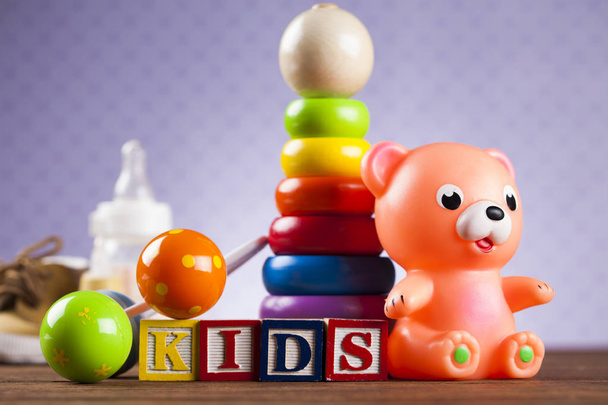 Colorful children toys - Φωτογραφία, εικόνα
