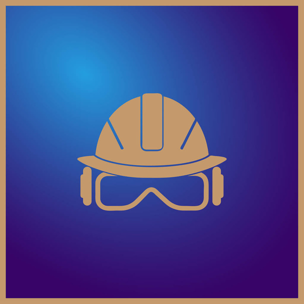 Design der Helm-Ikone - Vektor, Bild