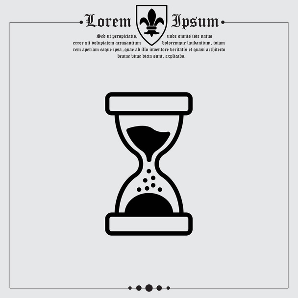 Icono de línea web de Reloj de Arena
 - Vector, imagen