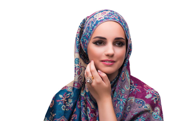 Woman in traditional muslim cover with ring - Photo, image
