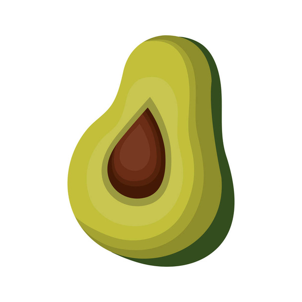 avokádo čerstvé zeleniny izolované ikony - Vektor, obrázek