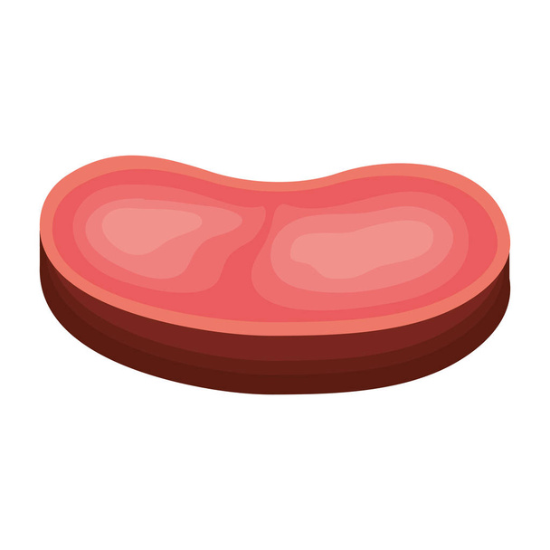 delicious grill meat icon - Vector, Image