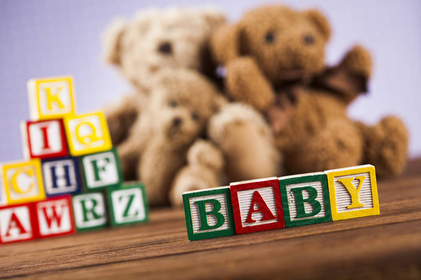 Wooden toy cubes with letters - Photo, Image