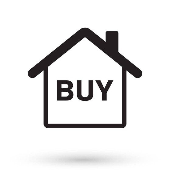 house with buy icon - Vector, imagen