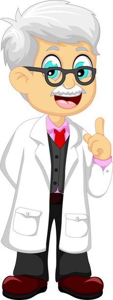 cute doctor cartoon pointing - Photo, Image