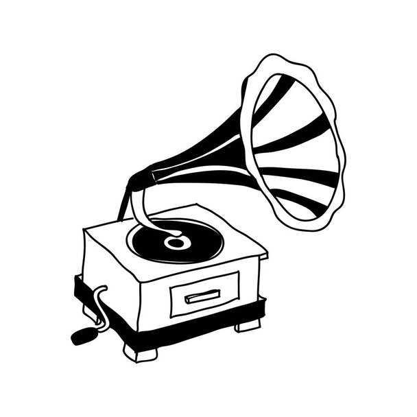 gramophone retro icon image - Vector, Imagen