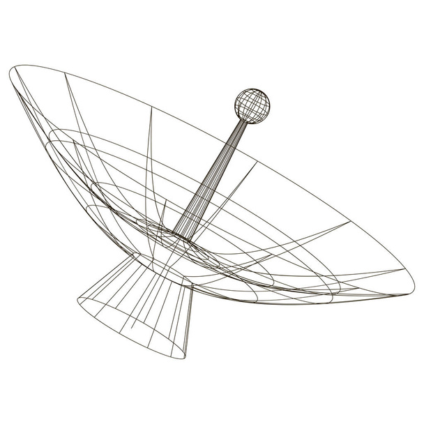 telescópio de desenho esquemático
 - Vetor, Imagem