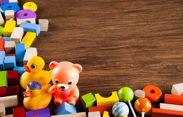 Brinquedos, moldura feita de acessórios
 - Foto, Imagem
