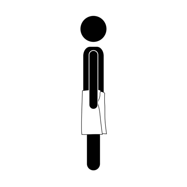 homem na imagem ícone de toalha
 - Vetor, Imagem