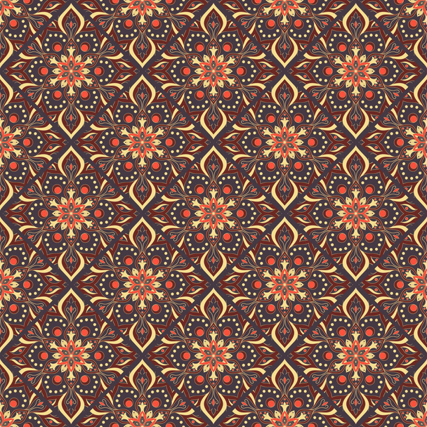 Seamless hand drawn mandala pattern. - Vektor, kép