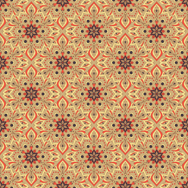 Seamless hand drawn mandala pattern. - Vektor, Bild