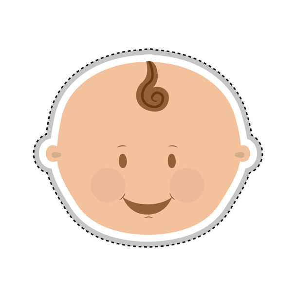 schattige baby pictogramafbeelding - Vector, afbeelding
