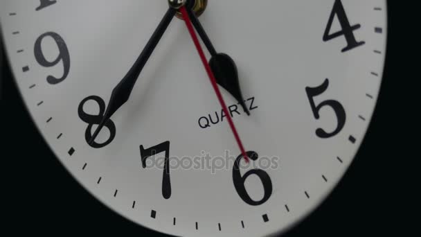 Office wall clock in a classic style, close-up - Footage, Video