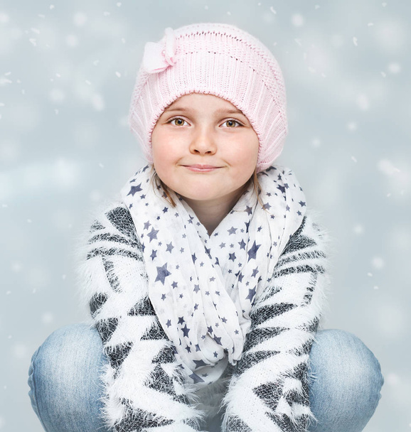 young girl in Christmas time - Photo, image