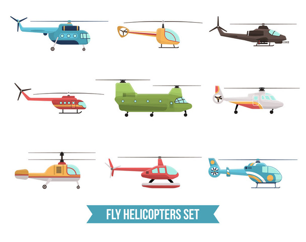 Літаючих вертольоти набір
 - Вектор, зображення