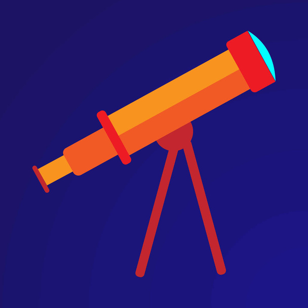 Vektorillustration des orangen Teleskops - Vektor, Bild