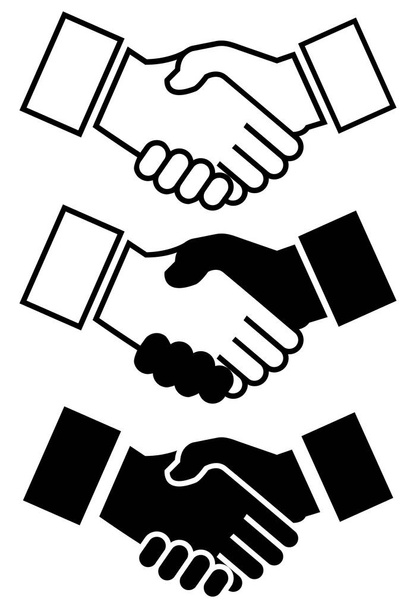 значок делового рукопожатия - Вектор,изображение