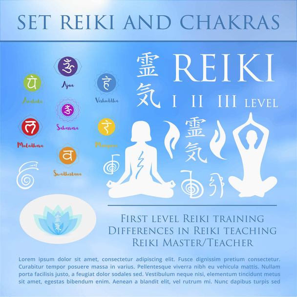 Geometria sacra. Simbolo Reiki. La parola è composta da due parole giapponesi, Rei significa 'universale' - Ki 'energia vitale'
. - Vettoriali, immagini