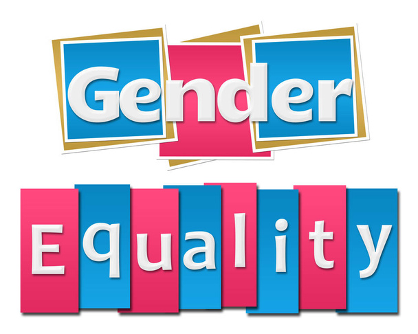 Género Igualdad Rosa Azul Cuadrados Rayas
  - Foto, imagen