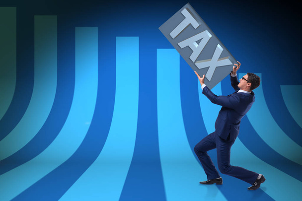 Podnikatel potýká s vysokými daněmi - Fotografie, Obrázek