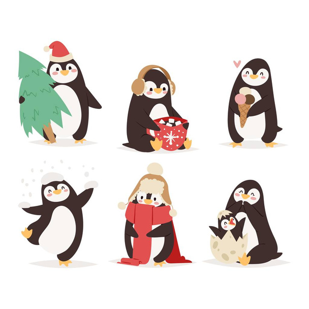Pinguim conjunto de caracteres vetoriais
 - Vetor, Imagem