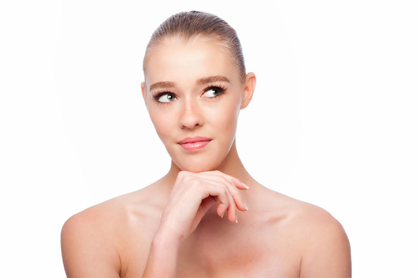 Beauty cosmetics female face - Foto, imagen