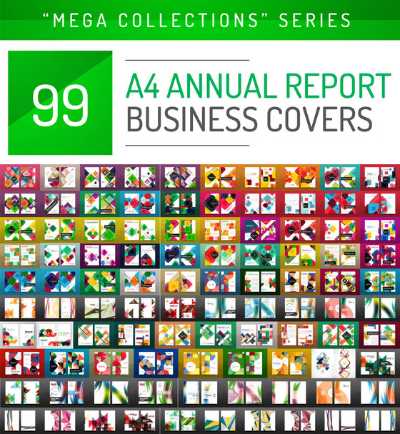 Annual report covers mega collection - Vector, Image