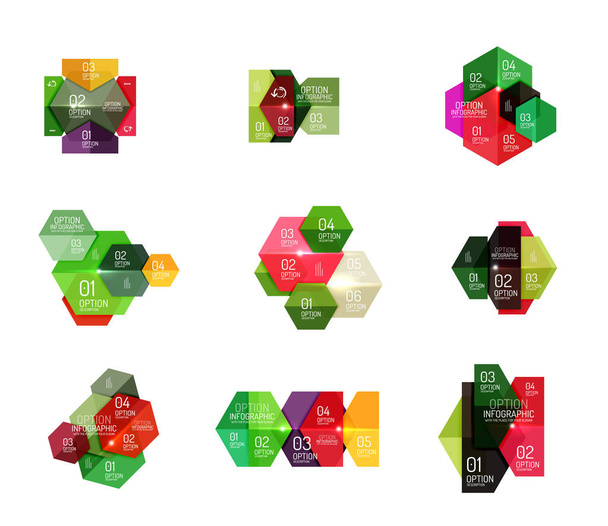 Paper infographic layout design templates - Vettoriali, immagini