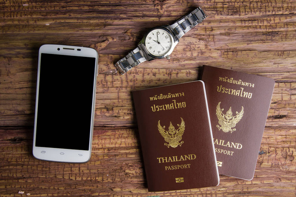 Passaporte Tailândia um documento oficial emitido por um governo, c
 - Foto, Imagem