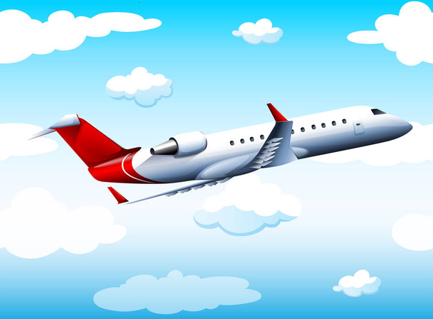 AirPlay, letící na obloze ve dne - Vektor, obrázek