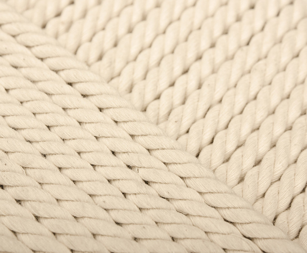 White coiled rope - Foto, Bild